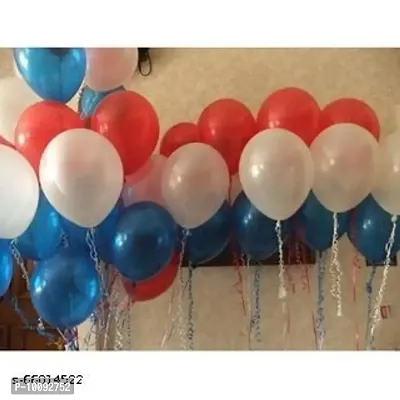 BALLOONS blue  white and red metalllic balloons 100 pcs