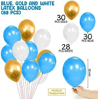 93Pcs Happy Birthday Balloons Decoration Items Combo Kit Blue Gold White&nbsp;&nbsp;(Set of 93)-thumb3