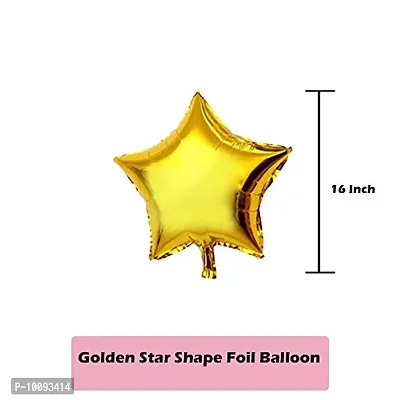 Golden   Silver Birthday Decoration Party Supplies Kit   Pack Of 53 Pcs   Happy Birthday Foil  Star shape  Heart Shape  Confetti   Metallic balloons   for Husband  Wife  Boy  Girl-thumb3