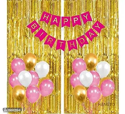 Happy Birthday Balloon Decoration Kit Complete Combo Set Decoration Item for Boys   Girls-thumb0