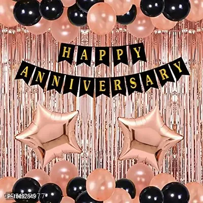 Happy Anniversary Decoration kit with Anniversary Banner  Balloons  for party decoration kit  anniversary decoration  party supplies for any type of decoration  best party combo Pack of 35-thumb0
