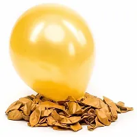 Premium Metallic Latex Balloons Pack of 50 Golden for Decoration Balloon&nbsp;&nbsp;(Gold  Pack of 50)-thumb2