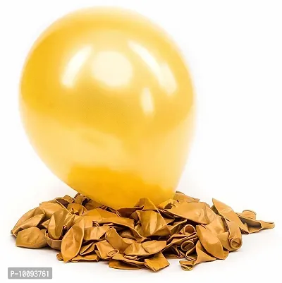 Premium Metallic Latex Balloons Pack of 50 Golden for Decoration Balloon&nbsp;&nbsp;(Gold  Pack of 50)-thumb3