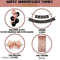 Happy Anniversary Decoration kit with Anniversary Banner  Balloons  for party decoration kit  anniversary decoration  party supplies for any type of decoration  best party combo Pack of 35-thumb1