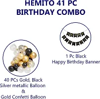 41 Pcs Metallic Confetti Birthday Combo&nbsp;&nbsp;(Set of 87)-thumb1