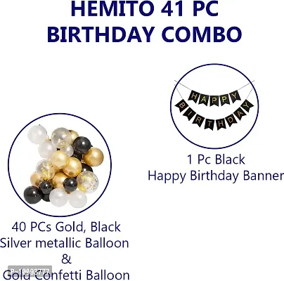 41 Pcs Metallic Confetti Birthday Combo&nbsp;&nbsp;(Set of 87)-thumb2