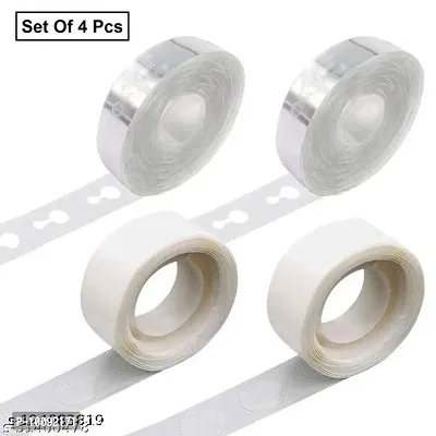 2 Glue Dot Roll (100 Dots in Each Roll) With 2 Pcs Arch Strip Roll (16.5 Feet   Each Roll) Pack of 4 Pcs