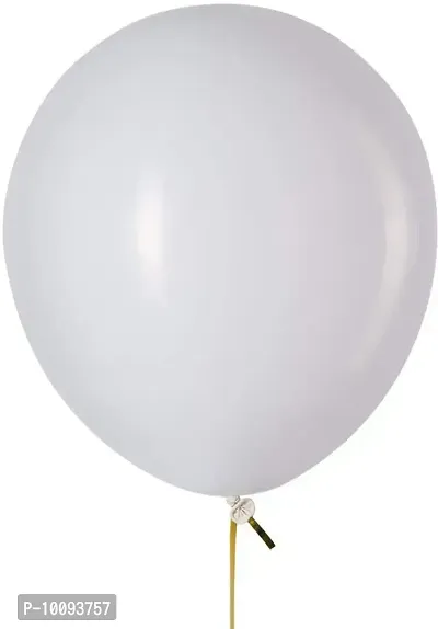 Premium Latex Balloons Pack of 50 White Balloons for Decoration Balloon&nbsp;&nbsp;(White  Pack of 50)-thumb2