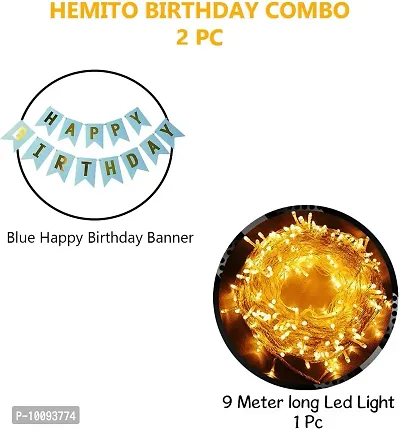 Blue Birthday decoration birthday decoration combo for Boys Girls Wife Adult Husband Mom Dad Happy Birthday Decorations Items Set Letter Balloon&nbsp;&nbsp;(Blue  Pack of 2)-thumb2