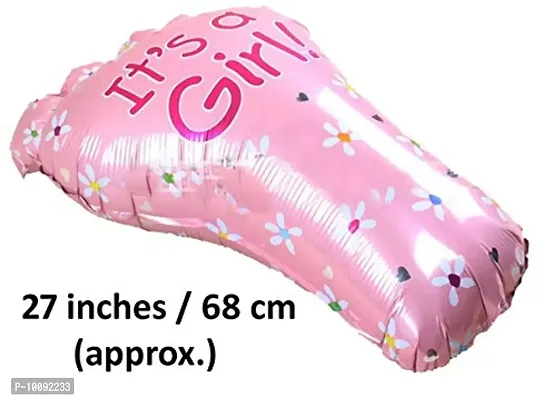 Baby Shower Feet It s a Girl Printed Pink Foil Balloon for Your Baby Shower Baby Welcoming Party Decoration