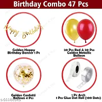 Happy Birthday Gift For Husband Or Wife &ndash; Latest Birthday Decorations for husband   Wife  Boyfriend  Girlfriend  Special Brithday Decorated Items Banner  Balloons Combo  Surprise Gift For Wife &ndash; 47Pcs-thumb1