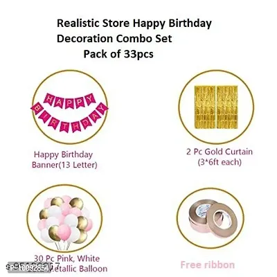 Happy Birthday Balloon Decoration Kit Complete Combo Set Decoration Item for Boys   Girls-thumb2