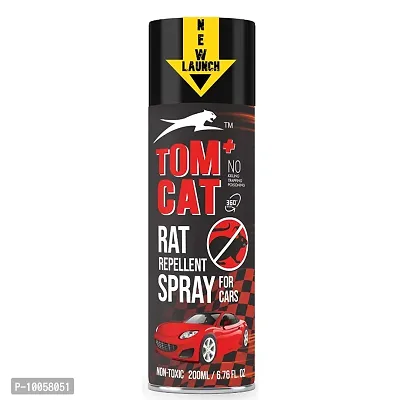 Shadow Securitronics Tom Cat No Entry Rat Repellent Spray For Cars, Rat Protection, Pack Of 1 Spray Protect Wires In Car, 200Ml Rat Repel Spray With Protective Mask  Gloves, White-thumb0