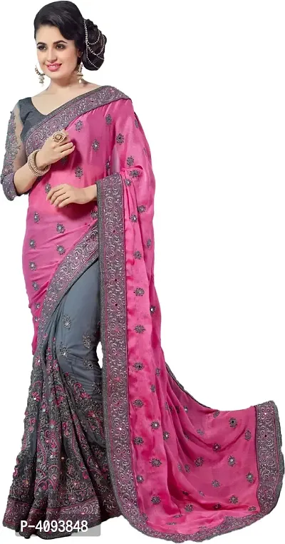 SIRIL Women's Printed Poly Silk Saree with Unstitched Blouse Piece  (3114S2169_Blue, Multi) : Amazon.in: Fashion