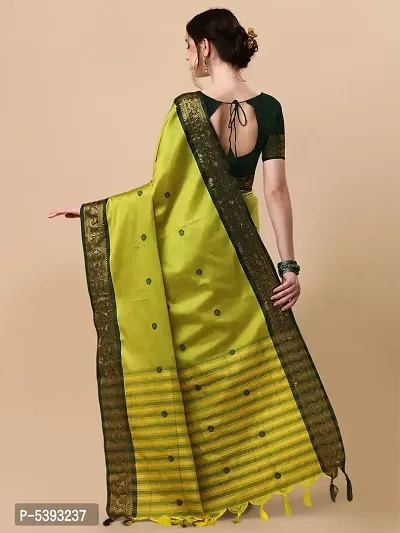 Beautiful Cotton Silk Jacquard Saree with Blouse piece-thumb4
