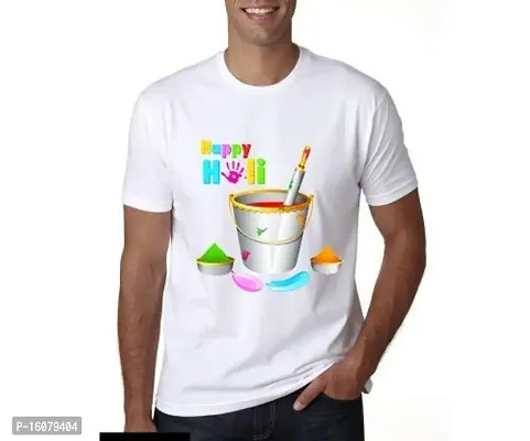 Puff AND Pass PnP Holi T-Shirt, Holi Printed T-Shirts Round Neck Polyester for Adults/Couple/Boys/Girls/Men/Women.-thumb0
