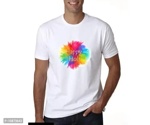 Puff AND Pass PnP Holi T-Shirt, Holi Printed T-Shirts Round Neck Polyester for Adults/Couple/Boys/Girls/Men/Women.