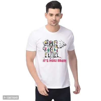 Puff AND Pass PnP Holi T-Shirt, Holi Printed T-Shirts Round Neck Polyester for Adults/Couple/Boys/Girls/Men/Women.