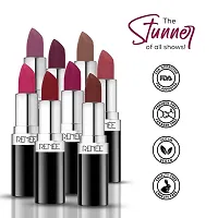 RENEE Stunner Matte Lipstick - High Power 4gm| Intense Color Pay Off, Full Coverage Long Lasting Weightless Velvety Formula with One Swipe Application| Enriched with Vitamin E  Hyaluronic Acid-thumb4