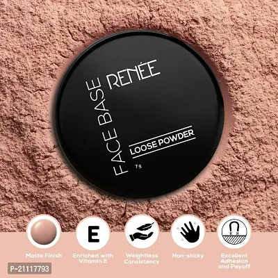 RENEE Face Base Loose Powder - Nude Beige, 7gm | Non Sticky, Weightless Matte Finish, Excellent Payoff, Enriched with Vitamin E-thumb3