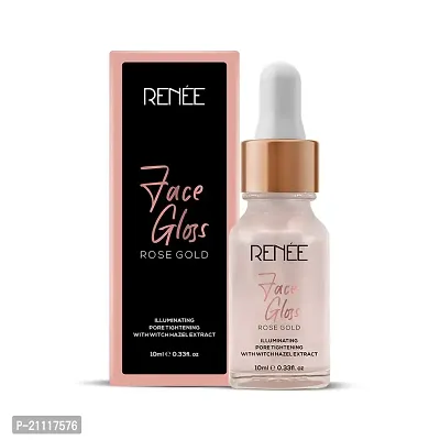 RENEE Face Gloss Primer Serum With Hyaluronic Acid Rose Gold 10ml| Nourishes Skin| Radiant Glow With Brightens Effect| Lightweight  Non Greasy Formula-thumb0