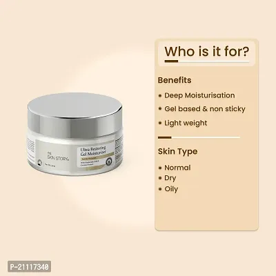 The Skin Story Ultra Restoring Moisturising Cream for Dry Skin | Light Weight | Hydration for Face | Non- Sticky Moisturiser| Sensitive  All Skin Types | Hyaluronic Acid  Coconut Extract | 50g-thumb5