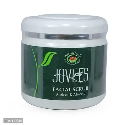 Jovees Herbal Apricot  Almond Scrub Facial Scrub with Almond,Apricot  Wheatgerm Oil | For Normal to Dry Skin | Gently Remove dead Skin | Reduces Pigmentation (400G)-thumb0