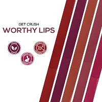 RENEE Crush Glossy Lipstick Besos 4gm, Non-drying, Highly Pigmented, Intense Moisturizing, Soft Texture, Lightweight, One Swipe Formula | Enriched With Jojoba Oil, Cocoa  Shea Butter-thumb4