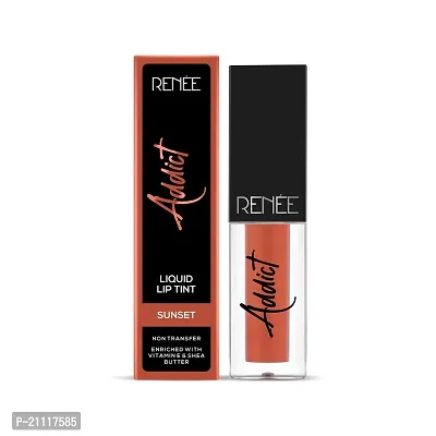 RENEE Addict Liquid Lip Tint, Water  Smudge-proof, non-transfer Long Lasting Matte Finish, Enriched With Vitamin E, Vegan, Sunset 2ml-thumb4