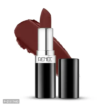 RENEE Stunner Matte Lipstick - Big Bang 4gm| Intense Color Pay Off, Full Coverage Long Lasting Weightless Velvety Formula with One Swipe Application| Enriched with Vitamin E  Hyaluronic Acid-thumb0