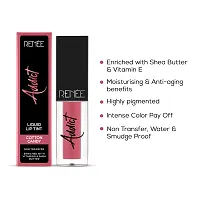 RENEE Addict Liquid Lip Tint, Water  Smudge-proof, Non-transfer Long Lasting Matte Finish, Enriched With Vitamin E, Vegan, Cotton Candy 2ml-thumb1