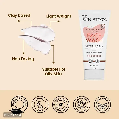 The Skin Story Pore Cleansing Face Wash For Women  Men, Removes Excess Oil and Impurities With French Clay, Rosehip Oil and Witch Hazel, Clay Based Paraben Free, Suitable For Oily Skin 100ml-thumb5