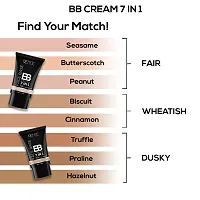 RENEE Face Base BB Cream 7 in 1 with SPF 30 PA+++ Peanut 30ml| Enriched with Hyaluronic Acid  Vitamin C| Hydrates, Nourishes  Smoothens Skin-thumb4