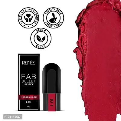 RENEE Matte Fab Bullet L 01 Maroon Moon 1.5 gm| You Can Also Refill Your Fab5 Lipstick With This Bullet of Your Choice-thumb3