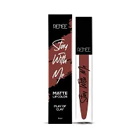 RENEE Stay With Me Matte Lip Color, Long Lasting, Non Transfer, Water  Smudge Proof, Light Weight Liquid Lipstick, Play of Clay, 5ml-thumb3