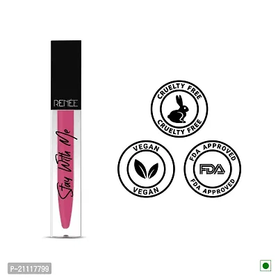 RENEE Stay With Me Matte Lip Color, Long Lasting, Non Transfer, Water  Smudge Proof, Light Weight Liquid Lipstick, Hots for Pink, 5ml-thumb3