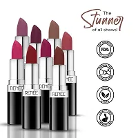 RENEE Stunner Matte Lipstick - Queen Bee 4gm| Intense Color Pay Off, Full Coverage Long Lasting Weightless Velvety Formula with One Swipe Application| Enriched with Vitamin E  Hyaluronic Acid-thumb4