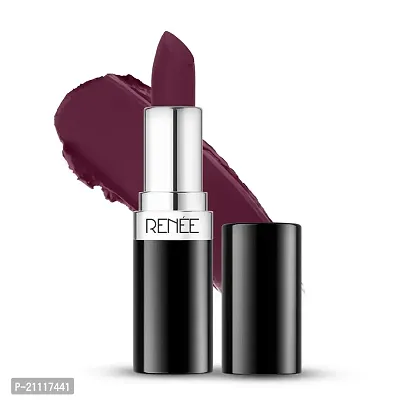 RENEE Stunner Matte Lipstick - Fired Up 4gm| Intense Color Pay Off, Full Coverage Long Lasting Weightless Velvety Formula with One Swipe Application| Enriched with Vitamin E  Hyaluronic Acid