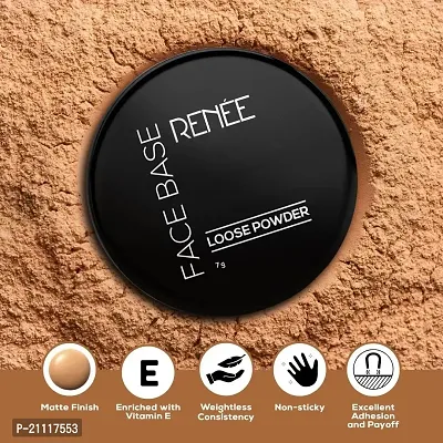 RENEE Face Base Loose Powder - Deep Beige, 7gm | Non Sticky, Weightless Matte Finish, Excellent Payoff, Enriched with Vitamin E-thumb3