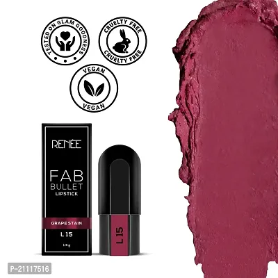 RENEE Fab 5 Refill Bullet Matte Lipstick, L 15 Grape Stain 1.5gm-thumb3