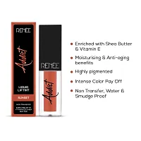 RENEE Addict Liquid Lip Tint, Water  Smudge-proof, non-transfer Long Lasting Matte Finish, Enriched With Vitamin E, Vegan, Sunset 2ml-thumb1