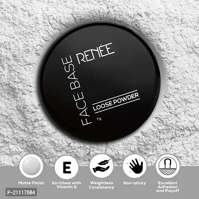 RENEE Face Base Loose Powder - Translucent, 7gm | Non Sticky, Weightless Matte Finish, Excellent Payoff, Enriched with Vitamin E-thumb3