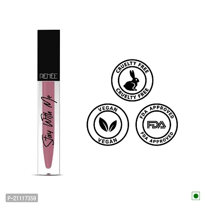 RENEE Stay With Me Matte Lip Color, Long Lasting, Non Transfer, Water  Smudge Proof, Light Weight Liquid Lipstick, Love of Lavender, 5ml-thumb3