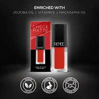 RENEE Check Matte Liquid Lip Color Rise Of Red 2.5ml| Long Lasting, Transfer Proof  Water Resistant| Rich Color Payoff| Non Drying Formula-thumb3