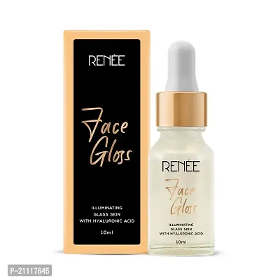 RENEE Face Gloss Primer Serum with Hyaluronic Acid Gold 10ml| Nourishes  Brightens Skin| Lightweight, Non Greasy| Soothes  Hydrates Skin