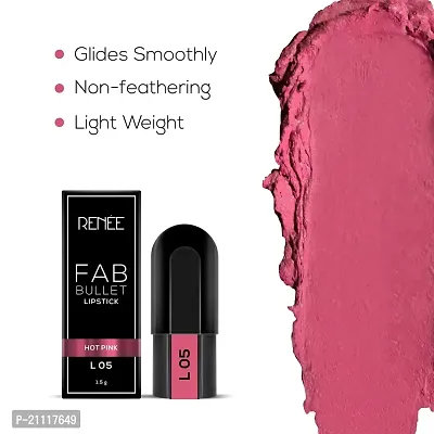 RENEE Fab 5 Refill Bullet Matte Lipstick, L 05 Hot Pink 1.5gm-thumb2