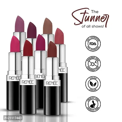 RENEE Stunner Matte Lipstick - Big Bang 4gm| Intense Color Pay Off, Full Coverage Long Lasting Weightless Velvety Formula with One Swipe Application| Enriched with Vitamin E  Hyaluronic Acid-thumb5