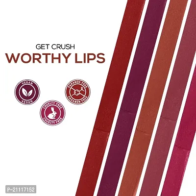 RENEE Crush Glossy Lipstick Mamacita 4gm, Non-drying, Highly Pigmented, Intense Moisturizing, Soft Texture, Lightweight, One Swipe Formula | Enriched With Jojoba Oil, Cocoa  Shea Butter-thumb5