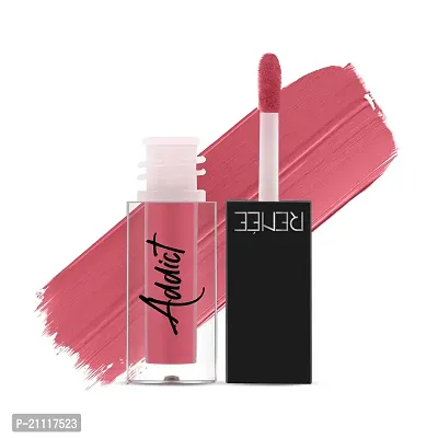 RENEE Addict Liquid Lip Tint, Water  Smudge-proof, Non-transfer Long Lasting Matte Finish, Enriched With Vitamin E, Vegan, Cotton Candy 2ml