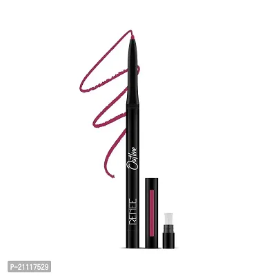 RENEE Outline Lip Liner With Built in Sharpener 02 Estelle 0.35gm| Long Lasting  Smudge Proof| Matte Finish  Rich Color Payoff| One Swipe Application